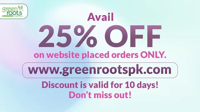 Green Roots Website Launch 25% discount offer use Promo Code GR2022 on www.greenrootspk.com смотреть онлайн