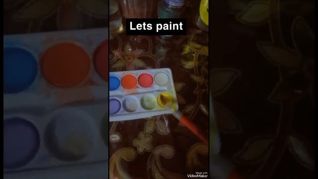 Cute night painting for beginners . With blue, red ,orange ,yellow and black poster paints. смотреть онлайн
