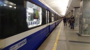Перегонка метро-поезда «Нева» в депо ТЧ-5-Невское
