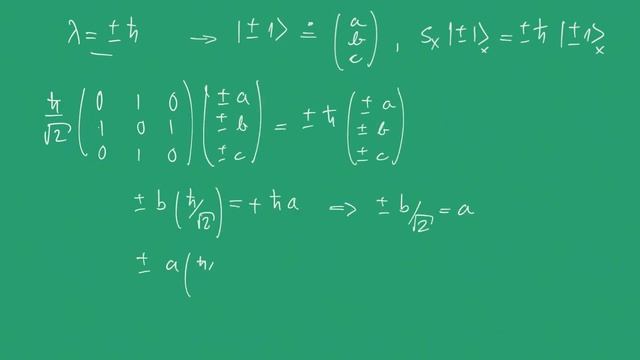 Bra-ket notation - Diagonalizing Sx in the spin-1 system смотреть онлайн