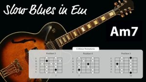 E MINOR BLUES guitar backing track (BLUES)🎸🎸
