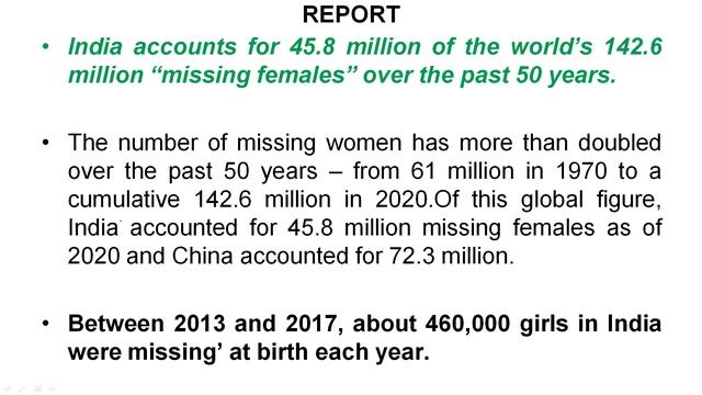 State of the World Population 2020 report by UNFPA, 46 million girls went missing in India #UPSC смотреть онлайн