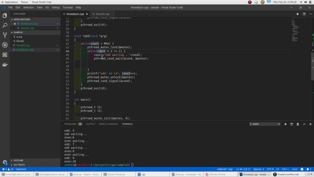 Threads in cpp/c++ programming in linux смотреть онлайн