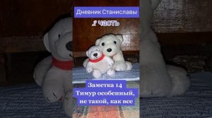 Дневник Станиславы. Заметка 14 "Тимур особенный, не такой, как все"