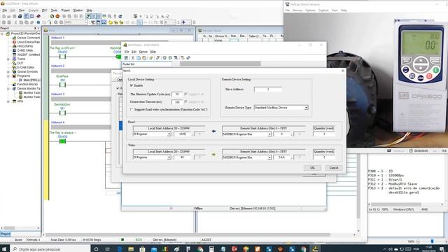 Conexão RS485 Delta AS200 / 300 + Inversor WEG CFW500 Com HWCONFIG Parte 02