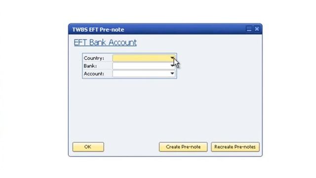 SAP Business One Electronic Funds Transfer PreNote Generation смотреть онлайн