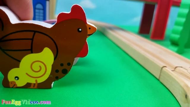 Kids Learn Farm Zoo Animals Names with Mega Train World Toy for Babies смотреть онлайн