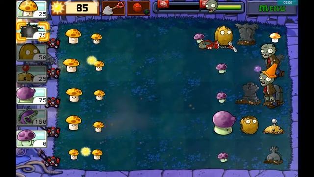 Зомби Против растений проходим 4 ночной уровень _