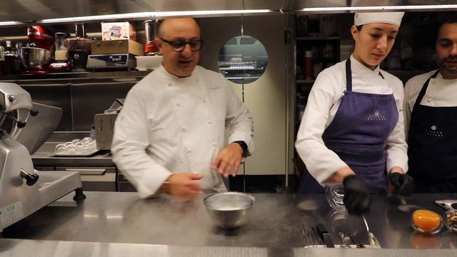 AMAZING GOAT MILK, HAZELNUTS and WHITE TRUFFLE preparation at 2 star restaurant DUOMO in Italy смотреть онлайн