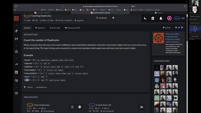 Решаем пару простеньких задач с CodeWars смотреть онлайн