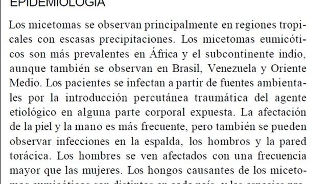 MICOLOGIA MURRAY CAP 73 MICOSIS SUBCUTÁNEAS 3 PAG 730 MICETOMA EUMICOTICO смотреть онлайн