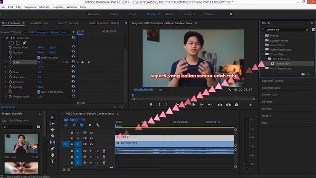 TUTORIAL MEMBUAT SUBTITLE BERGERAK - GERAK ( ADOBE PREMIERE ) смотреть онлайн