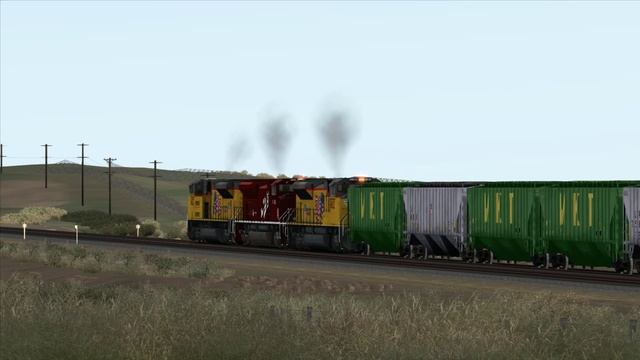 [TS2019]U.P. SD70ACe pulling 12000 tons on 0,8% grade смотреть онлайн