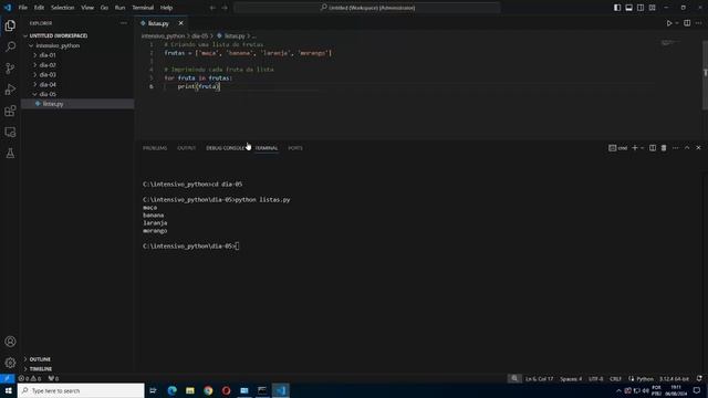 Intensivo Python 30 Dias - Dia 05 Listas e Tuplas смотреть онлайн