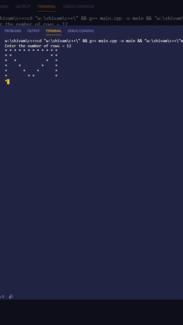 c++ program to print hollow square star pattern with diagonal using function | PWOS #shorts смотреть онлайн