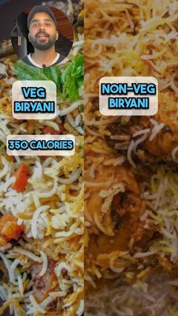 Veg biryani VS Non veg biryani #shorts смотреть онлайн