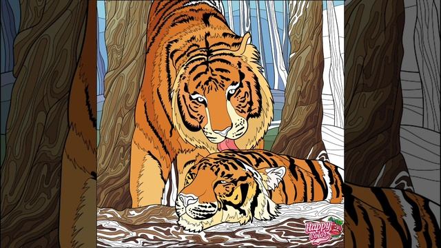 Tigers 老虎 - Happy color смотреть онлайн