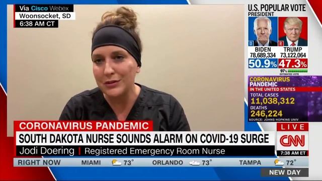 South Dakota Nurse Jodi Doering's TRAGIC COVID story on CNN: Patients REFUSE to believe it's real смотреть онлайн