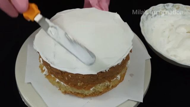 Simple Vanilla Cake Decoration| Vanilla Cake Decoration|Cake Decoration смотреть онлайн