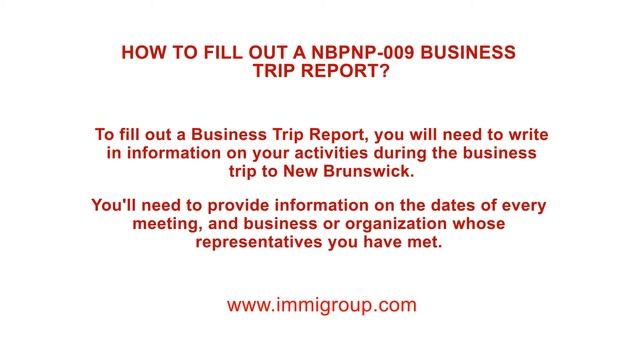 How to fill out a NBPNP-009 Business Trip Report? смотреть онлайн