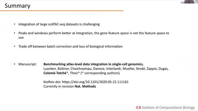 SCOG Virtual Lecture Series - Maria Colomé-Tatché (ICB/HMGU, Munich) смотреть онлайн