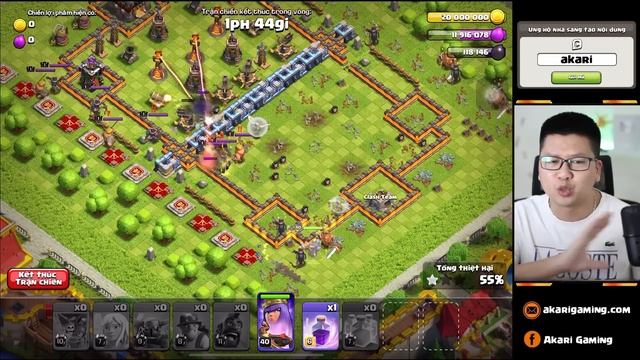 Hướng Dẫn CÁCH ĐÁNH 3 SAO THỬ THÁCH ROYALE Đơn Giản Clash of clans | Akari Gaming смотреть онлайн