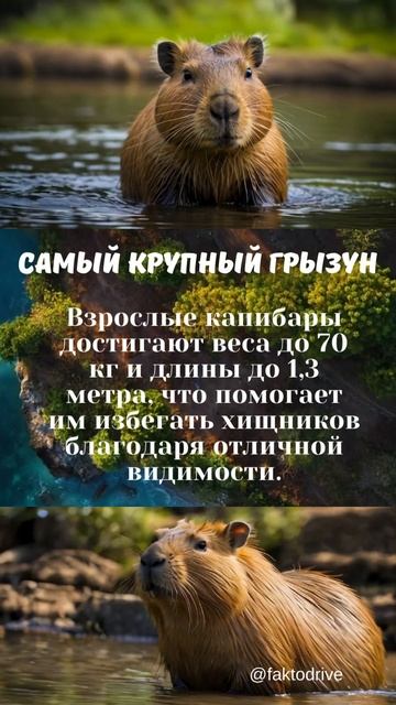 Капибара: Гигантские Грызуны в Мире Чудесных Фактов! #капибара #shortvideo #животные #shorts смотреть онлайн