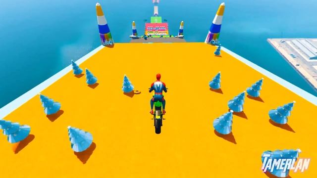 GTA 5 - Superheroes Over Drive Youtube buttons Ramp Shark Challenge 🦈🦈🦈 смотреть онлайн