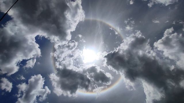 Circular Rainbow Around Sun||#halo ||#halorainbow #Nandyal #rainbow  #circularrainbow