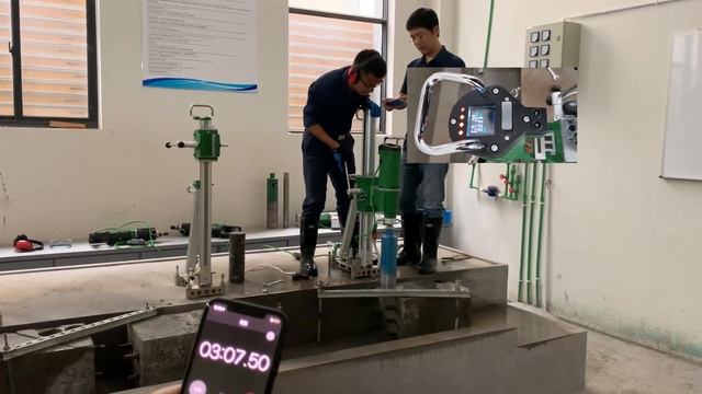 Concrete Core Drilling Test TWO with BYCON Drill Motor Model: DMP-352 (Φ 32mm rebar) смотреть онлайн
