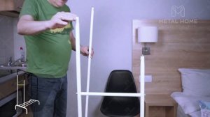 Сборка напольной двойной вешалки белого цвета