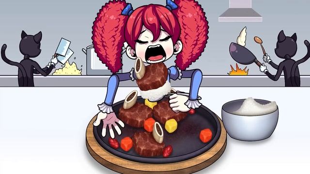 Poppy Playtime Mukbang Animation Galbi Jjim Set Eating