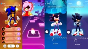 Sonic Exe vs Amy Exe vs Dark Sonic vs Dark Sonic Exe | Tiles Hop EDM Rush