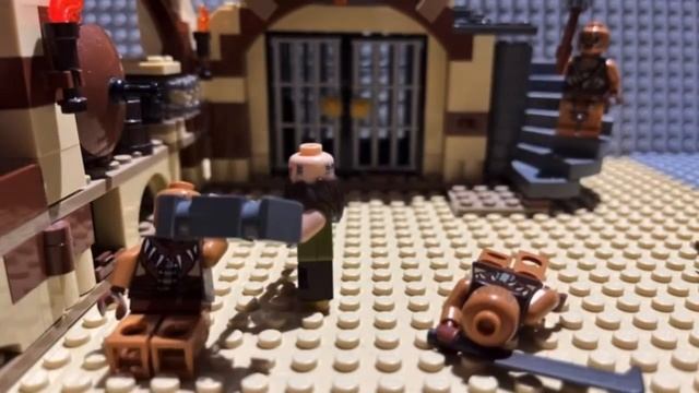 LEGO Hobbit: Dwalin the dwarf stop motion смотреть онлайн