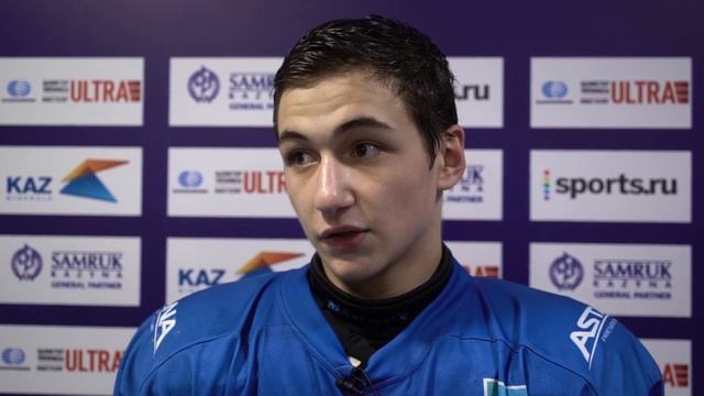 Кирилл Тюлюнов после матча "Барыс Жас" - "Кыран" смотреть онлайн