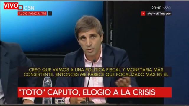 CAPUTO : LA CRISIS CAMBIARIA FUE LO MEJOR QUE NOS PUDO PASAR ..." смотреть онлайн