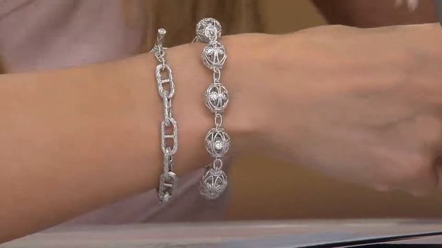 Judith Ripka Sterling/14K Clad 7-1/4