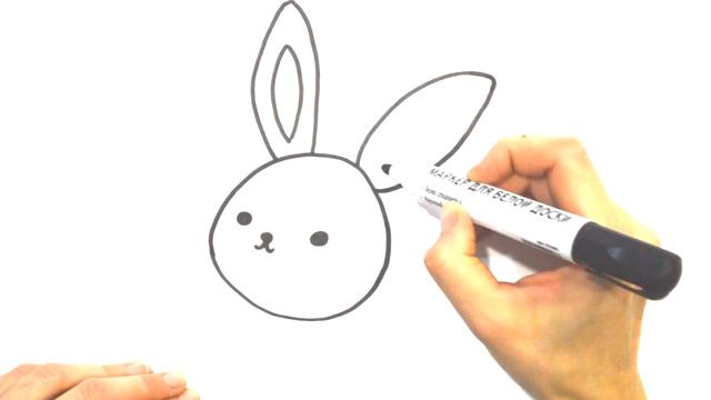 CUTE BUNNY easy! How to draw a cute bunny. смотреть онлайн