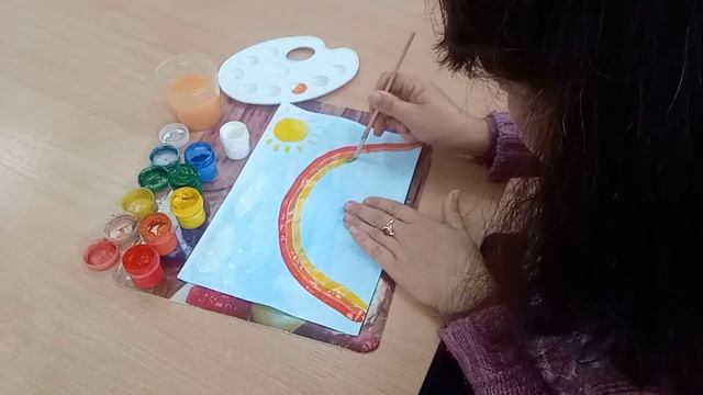 Малювання. Веселка (на папері та на склі). смотреть онлайн