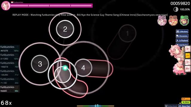 Osu! Mike Greene - Bill Nye The Science Guy (chinese Intro) [Saccharomyces Cerevisiae] +EZPF