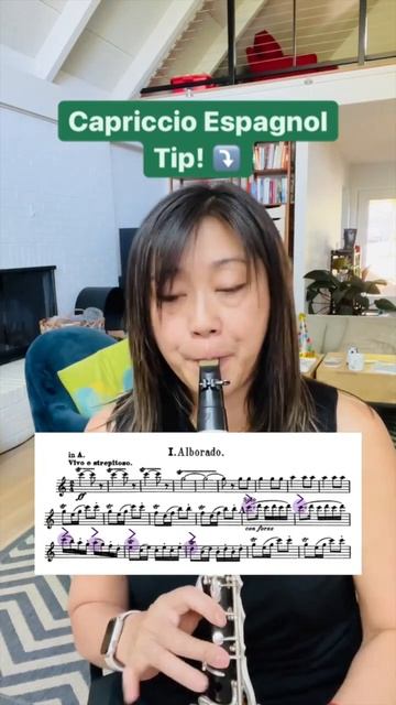 Capriccio Espagnol Clarinet Excerpt! Tips in description. #short смотреть онлайн