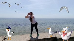 Фізкультхвилинка «Море, а на морі чайки» | Руханка для дітей | Морська фізкультхвилинка 🌊🏝️🦀🐬🐚