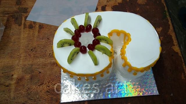 number cake | digit fruits cake decoration | 6th number truffle cake смотреть онлайн