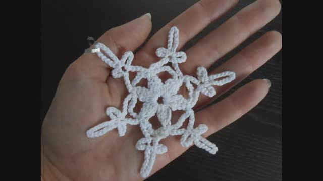 Вязаная снежинка крючком. МК Марьюшка смотреть онлайн