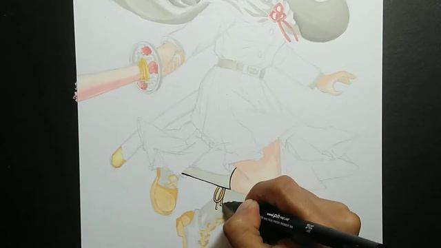 How to draw Kanao Tsuyuri! - Anime Art #02 смотреть онлайн