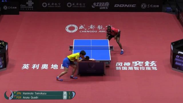 Quadri Aruna vs Tomokazu Harimoto | 2019 ITTF Men's World Cup Highlights (R16) смотреть онлайн