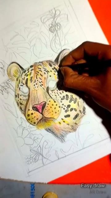leopard colouring face drawing ♥️.#shorts #short #subscribe #art #viralvideo #shortsvideo#reels смотреть онлайн
