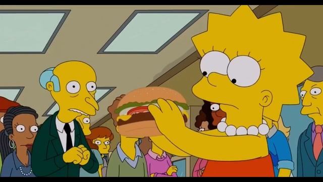 The Simpsons - Lisa eat Burger смотреть онлайн