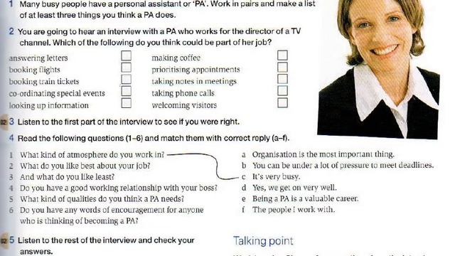 Listening, Intermediate Personal Assistant