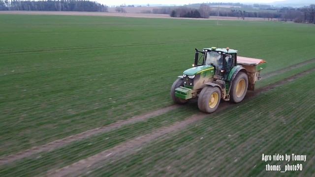 Nový traktor John Deere 6195M a rozmetadlo Amazone Profis Hydro I Agro Dolní Kralovice смотреть онлайн
